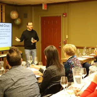 a man giving a presentation