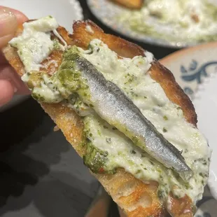 Burrata spread with anchovy