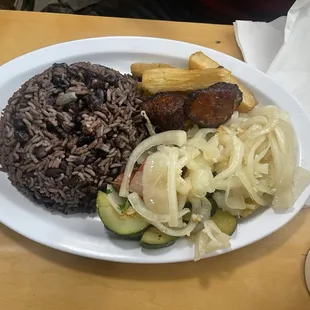 a plate of food on a table