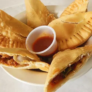 Enjoy freshly made empanadas