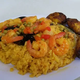 Paella de mariscos.