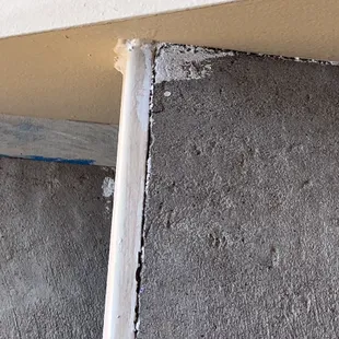 maintenance painted part of the stairwells like 3 years ago and just left the painters tape everywhere. There are also many stairs broken