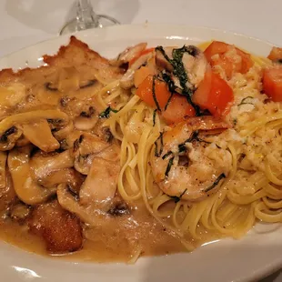 Veal Marsala &amp; Shrimp Provenciale