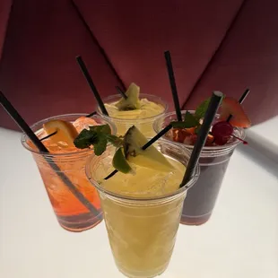 Specialty drinks from the Shin Lim show