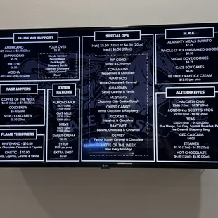 Large menu!