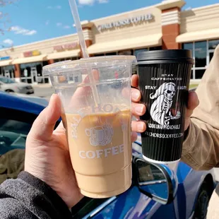Iced Chest Candy latte + Peanut Brittle latte