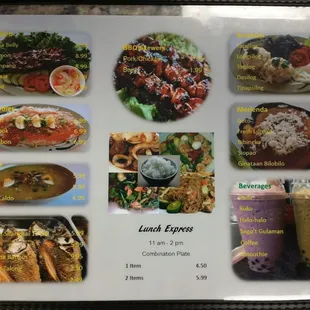 Lunch menu