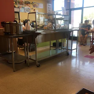 the inside of the restaurant side