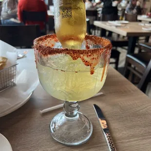 Margarita, halfway full when they told me that&apos;s the way it comes. Unfortunately I have been to more and they&apos;re always full.