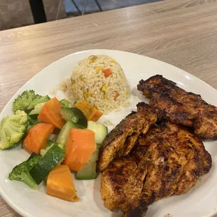 Chicken rice and veggies