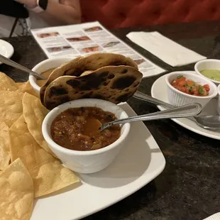 Loved the charred chips dipped in that spicy salsa