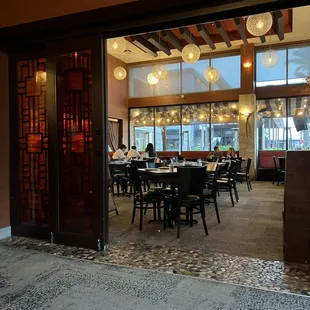 a view of the dining room