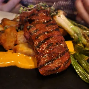 Asada Steak (tender and flavor; nice crispy potatoes) - great