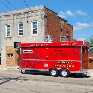 a red food truck