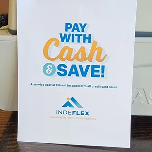 Bring cash to save dinero.