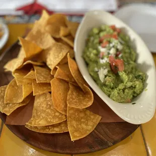 Guacamole and chips