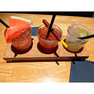 Margarita sampler was so good! Watermelon, Hibiscus and Lime.