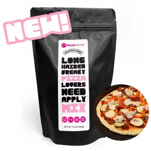 Our keto pizza mix. Gluten free pizza mix. Paleo pizza mix.