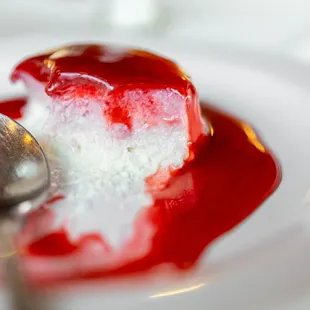 Raspberry Panna Cotta ($11)