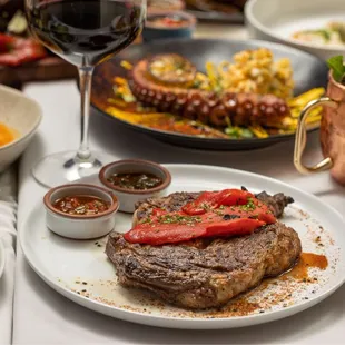 a table full of food