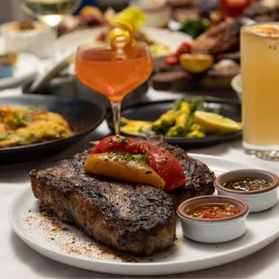 a table full of food