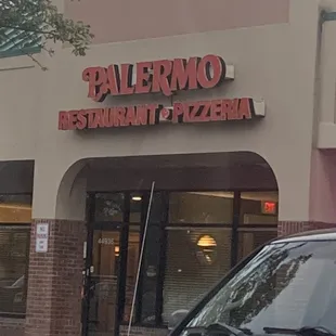 the front of the restaurant