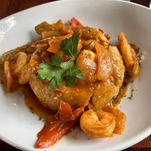 Shrimp Mofongo w/Creole Sauce