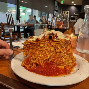 Fork size for reference - the lasagna
