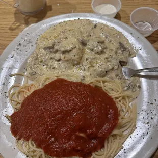 Chicken Rosa Maria. Portion size was large. Pretty basic Italian dish but it taste very good