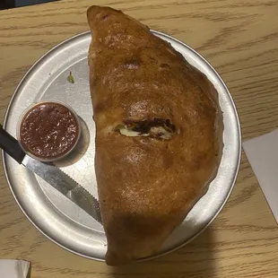 Small chicken calzone
