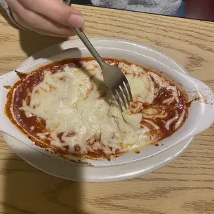Ravioli with marinara