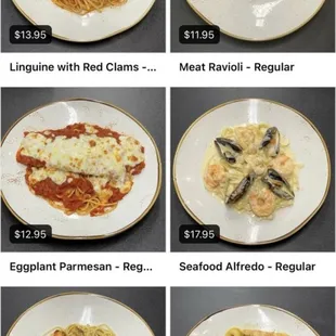 pasta, menu