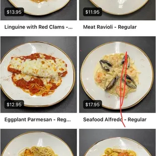pasta, menu