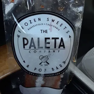 a bag of paleta