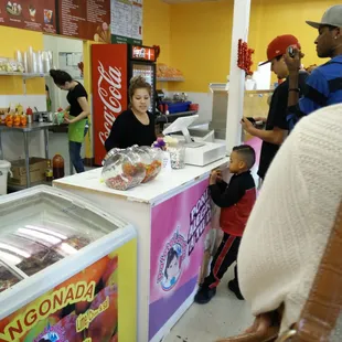 Front counter. Take credit for $.50 extra