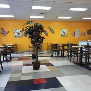 Very empty and it's a big place. Good for groups!