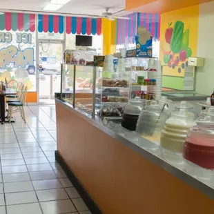 the interior of the store
