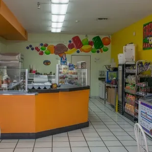 the interior of the store