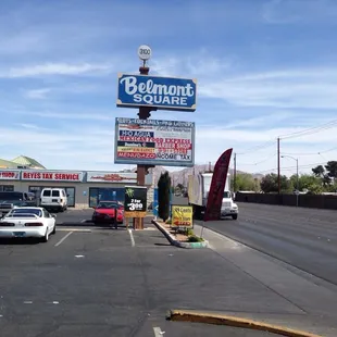 Street view of strip mall where business is located