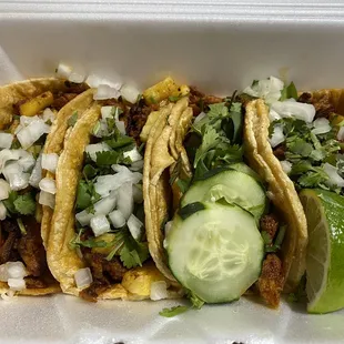 Tacos Pastor with pineapple