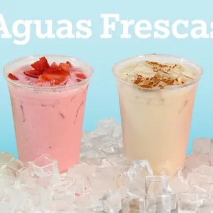 a row of different drinks