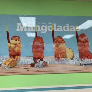 4 different Mangonadas