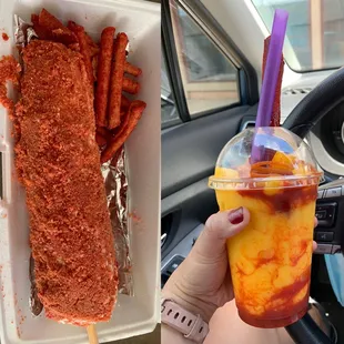 Elote and Diabilito is what I had all day. I&apos;m hqppy the place is 7mins from my house. Both are super good!! Im going back for more
