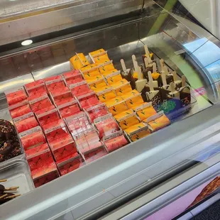 a variety of ice creams