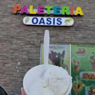 Regular size(2 scoop) Coconut ice cream! $2 and some change