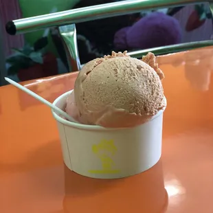 a cup of ice cream