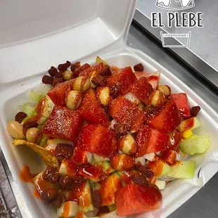 Tostilocos with no cuero, sub watermelon