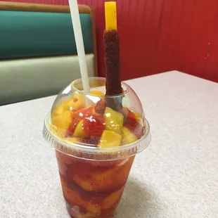 Chile mango with sorbet