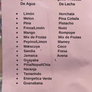Aguas Frescas August 2021