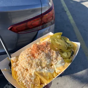 a person holding a plate of food